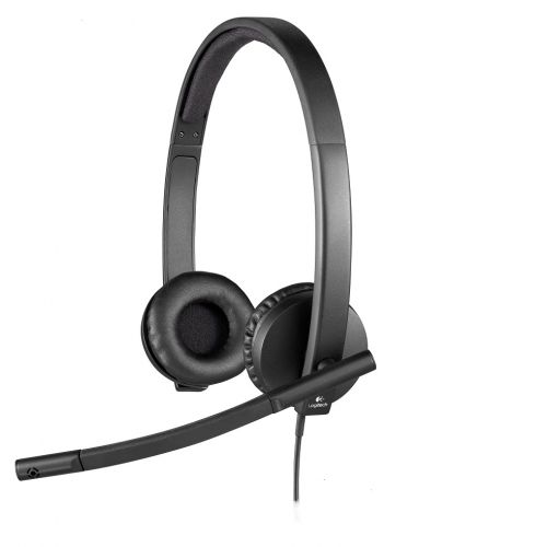 Logitech Stereo Headset H570e USB Black by Infotone