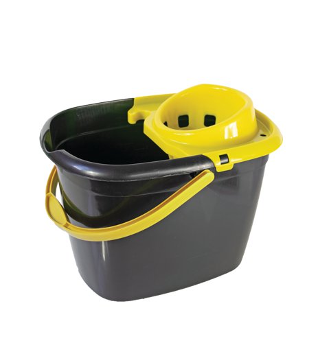 Bucket Great British Recycled With Yellow Wringer 14l by Infotone