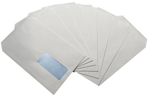 C5 Envelopes Window Self Seal 90gsm White (Pack of 500) by Infotone