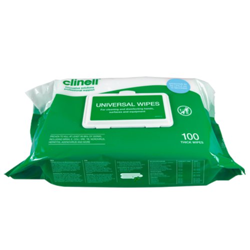 Clinell Clinell Universal Wipes Pack 100 by Infotone