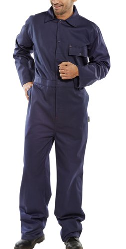 Beeswift Cotton Drill Boilersuit Navy Blue 38 by Infotone