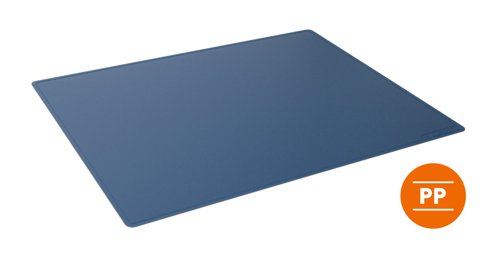 Durable Desk Mat Contoured 53x40cm Blue by Infotone