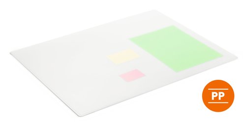 Durable Desk Mat Contoured 65x50cm Clear by Infotone