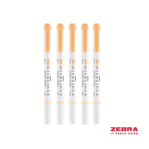 Zebra MILDLINER Double Ended Fluorescent Orange Highlighter - Pack of 10 by Infotone