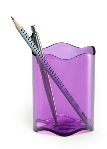 Durable Trend Pen Cup Clear Purple by Infotone