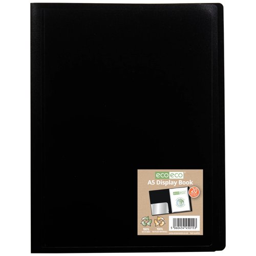 Eco Eco A5 100% Recycled Flexicover Display Book with 20 Pockets - Single by Infotone
