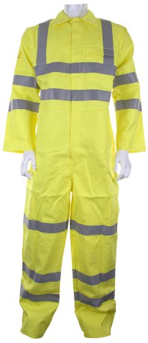 Beeswift Tesla Fire Retardant Anti Static Boilersuit En471 Saturn Yellow 54 by Infotone