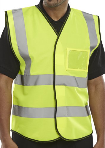 Beeswift Hi Viz Id Vest En20471 Saturn Yellow 4XL by Infotone