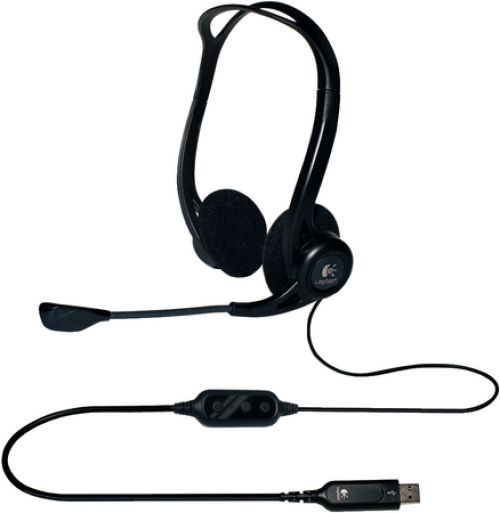 Logitech 960 Headset Wired Head-band Calls/Music USB Type-A Black by Infotone