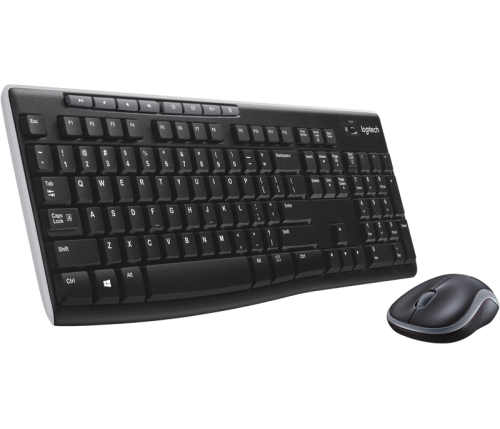 Logitech Wireless Combo MK270 Keyboard Mouse included USB Qwerty English Black by Infotone