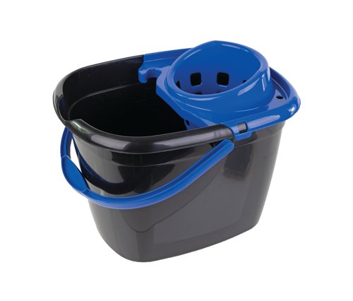 Bucket Great British Recycled With Blue Wringer 14l by Infotone