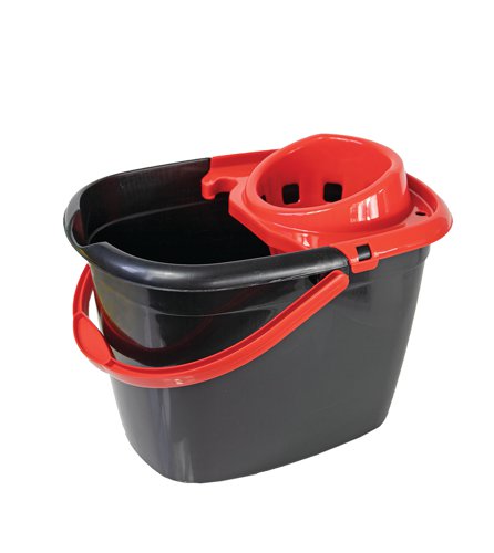 Bucket Great British Recycled With Red Wringer 14l by Infotone