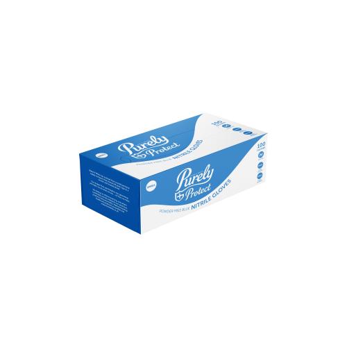 Nitrile Powder Free Gloves (Blue) Pk of 100 Small by Infotone