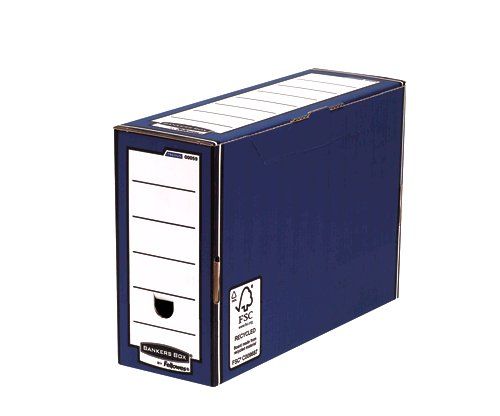 Premium 127mm Transfer File Blue (FSC) Pack of 10 127x254x359mm by Infotone