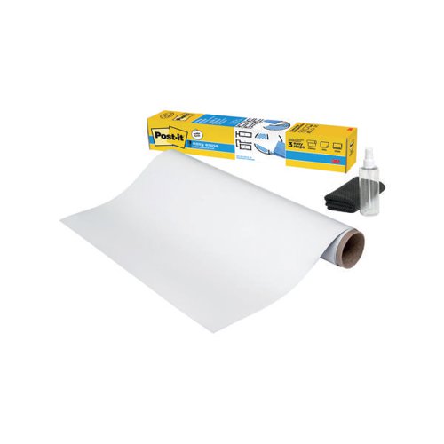 Post-it Easy Erase Whiteboard Surface, White, 121.9 cm x 242 cm, 1 Roll/Pack by Infotone