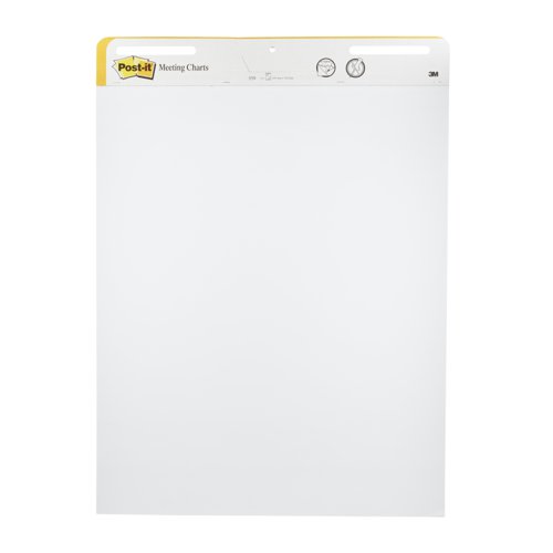 Post-it Super Sticky Self Stick Meeting Chart 559, White, 63.5 cm x 76.2 cm, 30 Sheets/Pad, 2 Pads/Pack, 100% PEFC SGSCH-PEFC-COC-110078 by Infotone