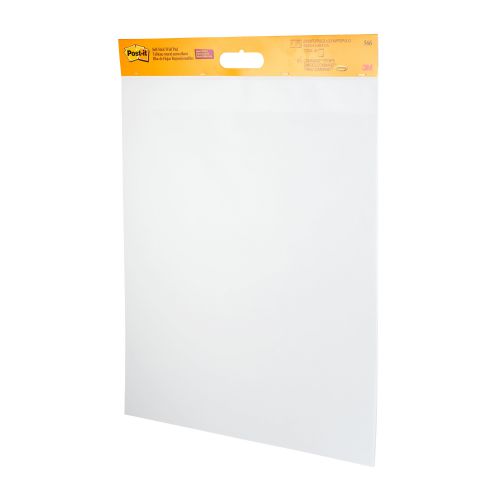 Post-it Super Sticky Self Stick Wall Pad Meeting Chart 566, White, 58.4 cm x 50.8 cm, 20 Sheets/Pad, 2 Pads/Pack, 100% PEFC SGSCH-PEFC-COC-110078 + 8 by Infotone