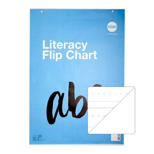 RHINO A1 Educational Literacy Flipchart Pad 30 Leaf, FCLTW/B (Pack of 5) by Infotone