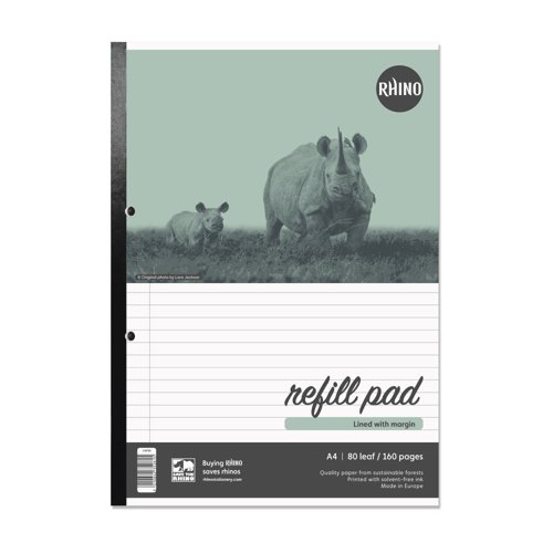 RHINO A4 Refill Pad 80 Leaf, F8M (Pack of 10) by Infotone