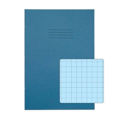 RHINO A4 Special Exercise Book 48 Page, Light Blue with Tinted Blue Paper, S10 (Pack of 50) by Infotone