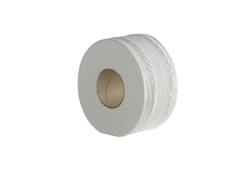 Satino 2 Ply White Mini Jumbo Toilet Rolls Packed 12X150M 60mm Core 77 Cases Per Pallet by Infotone