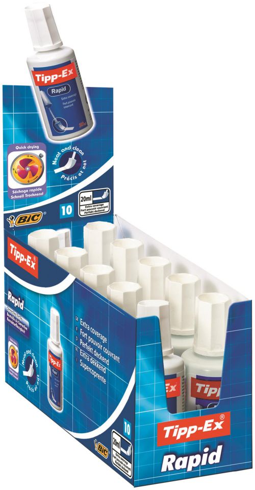 Tipp-Ex Rapid Fluid 20ml White Pack of 10 by Infotone