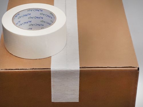 BOX of 72 Rolls Masking Tape 50mm 50m 140mu - 12 Packs of 6 Per Box by Infotone