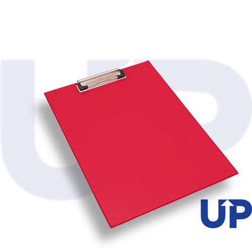 UP A4 PVC Clipboard Red (10) by Infotone