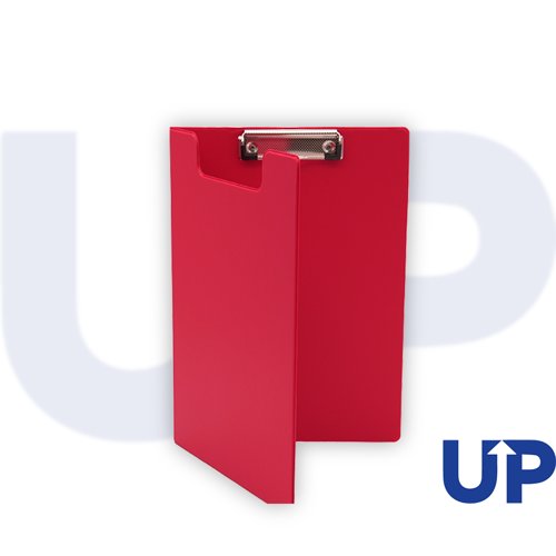 UP A4 PVC Fold Over Clipboard Red (10) by Infotone