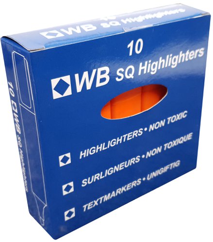 Highlighter SQ Orange Pack of 10 by Infotone