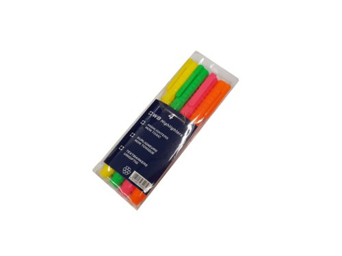 Highlighter Pen Assorted Wallet Pack of 4 by Infotone