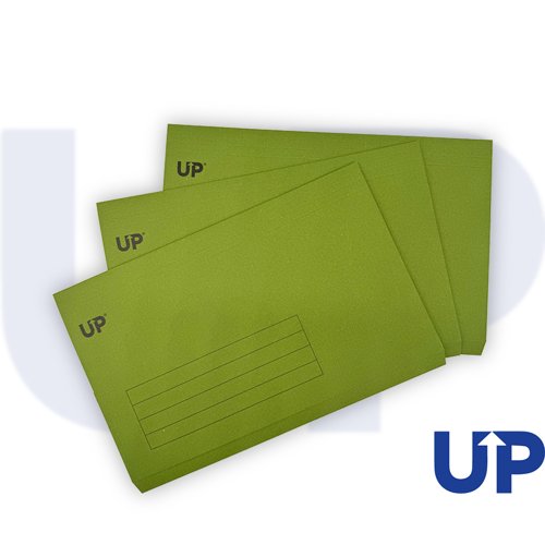UP Full Flap Document Wallet Pack of 50 - Green by Infotone