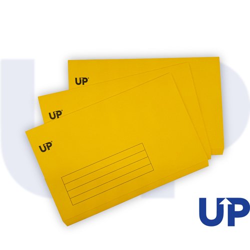 UP Full Flap Document Wallet Pack of 50 - Yellow by Infotone