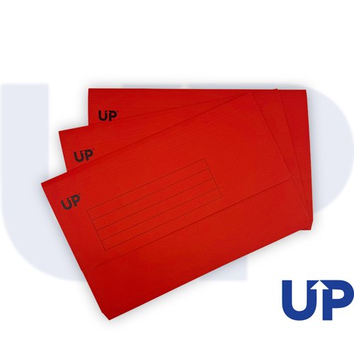 UP Half Flap Document Wallet Pack of 50 - Red by Infotone