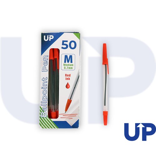 UP Ballpoint Pen Medium Red (50) by Infotone