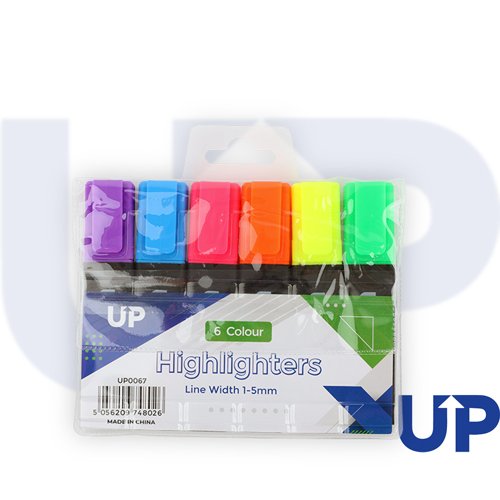 UP Highlighter Assorted Wallet (6) by Infotone