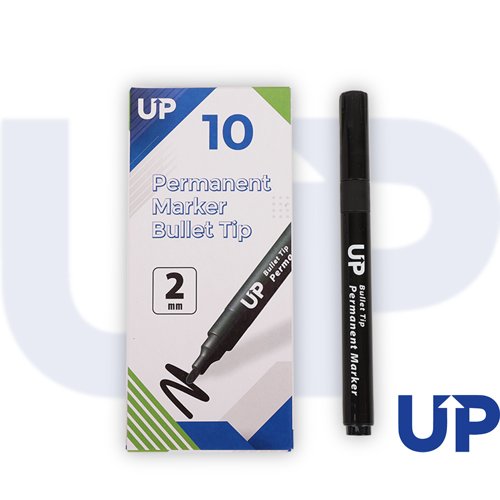UP Permanent Marker Bullet Tip Black (10) by Infotone