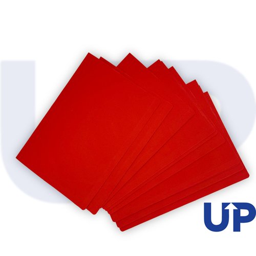 UP Square Cut Folder Pack of 100 - Red by Infotone