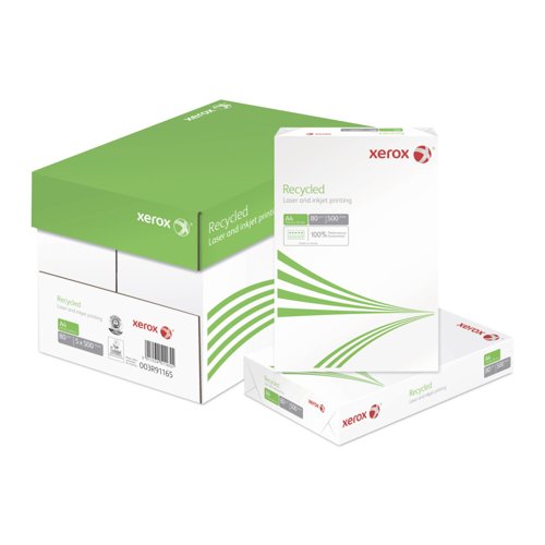 Xerox Recycled White Printer Paper A4 80GSM Pk 5 Reams of 500 003R91165 by Infotone