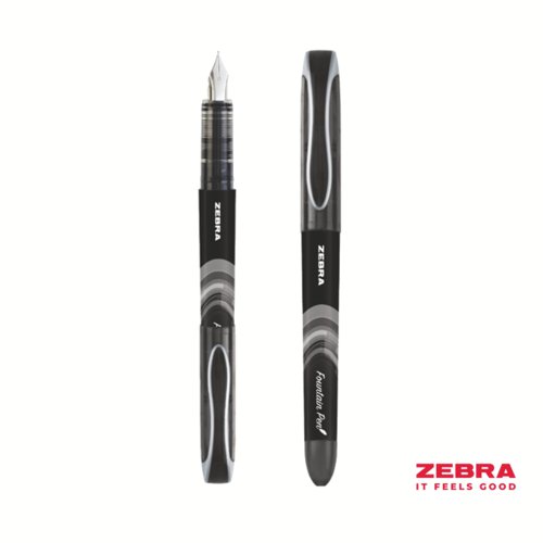 Zebra Disposable Fountain Pen Black - Pack of 12 by Infotone