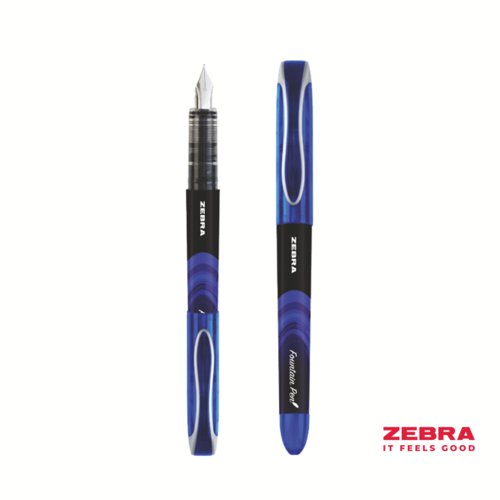 Zebra Disposable Fountain Pen Blue - Pack of 12 by Infotone