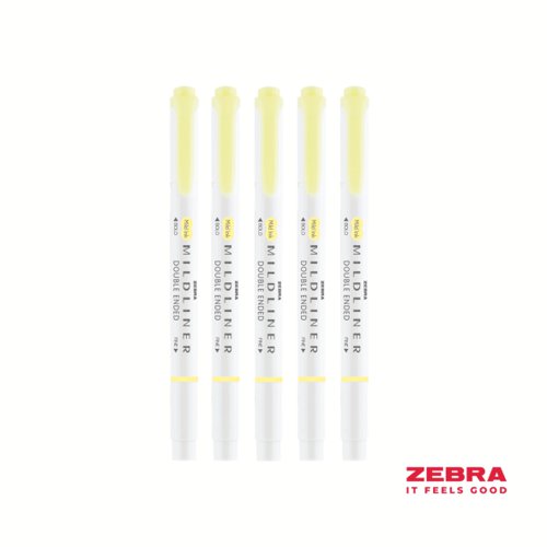 Zebra MILDLINER Double Ended Fluorescent Yellow Highlighter - Pack of 10 by Infotone